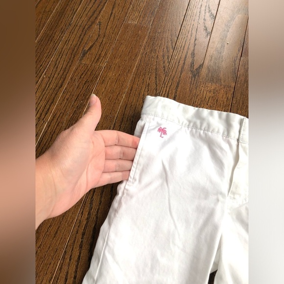 Lilly Pulitzer Girls 4 White Khaki Flare Leg 100% Cotton Pants - EUC! - Picture 3 of 12